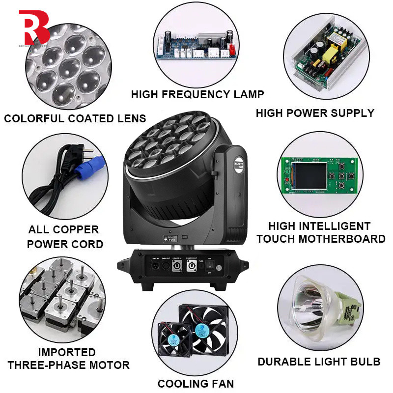 LED Bee eye 19PCS 40W RGBW 4in1 Moving Head Stage Light fábrica