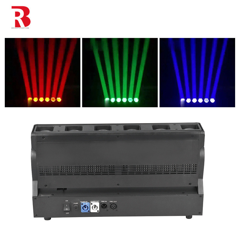 6x40W RGBW Sweeper Beam Quad LED Bar Beam Light para criar efeitos de iluminação