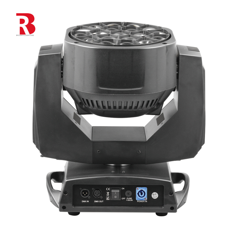 DMX LED Moving Head ZOOM And Rotation 19pcs 15W 4 em 1 Beeye Stage Light