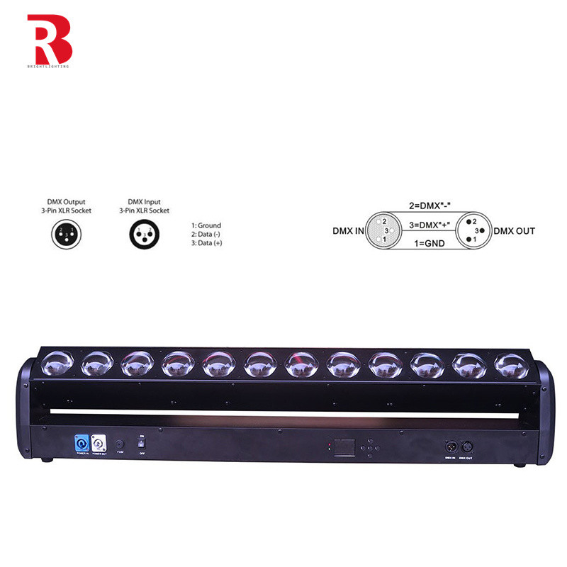 12pcsx30W Moving Head LED Stage Light Bar Backcolor Efeito Marco