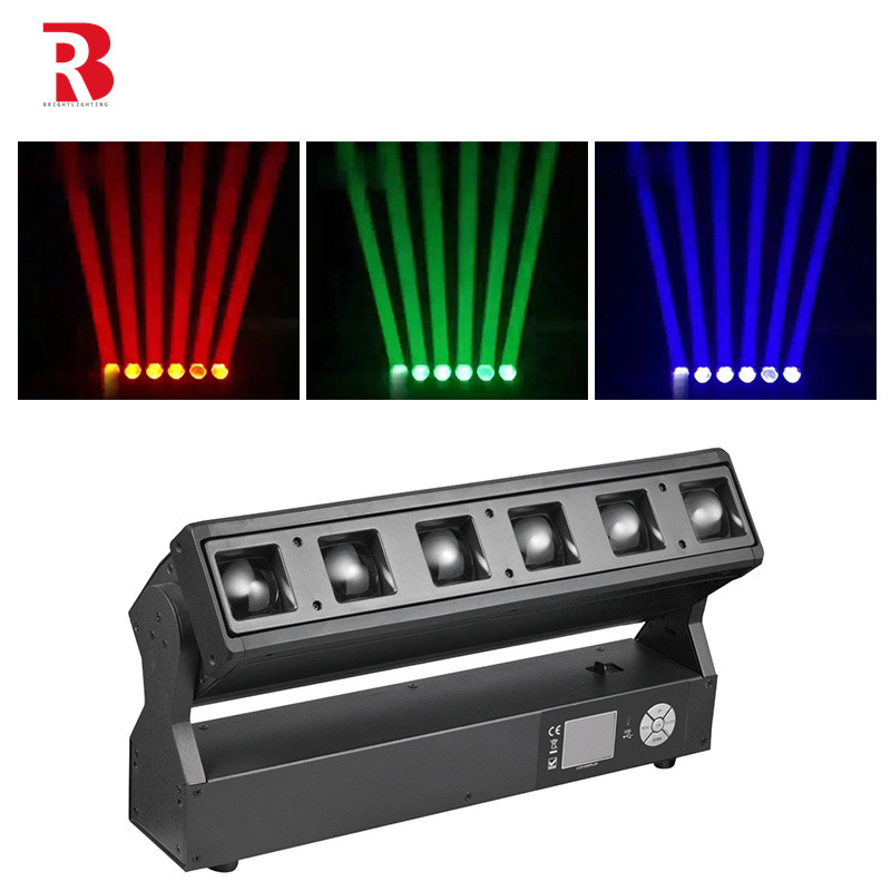DMX512 LED Zoom Pixel Bar 6pcs 40W RGBW 4-In-1 LED Moving Head Stage Light