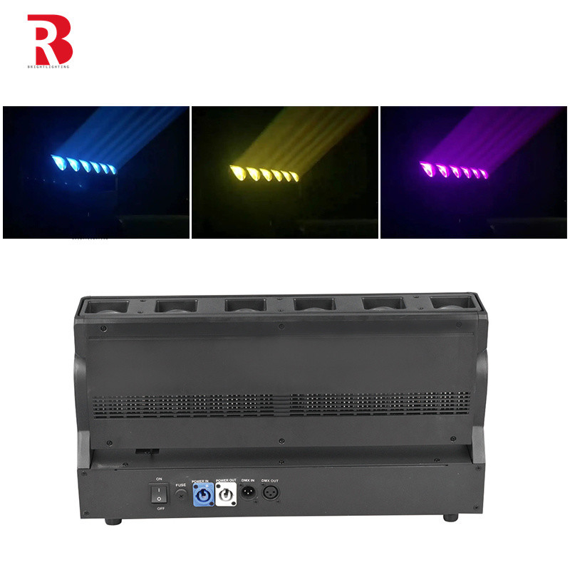 LED Zoom Pixel Bar 6pcs 40W RGBW 4-In-1 LED DMX Moving Head Stage Light Para DJ