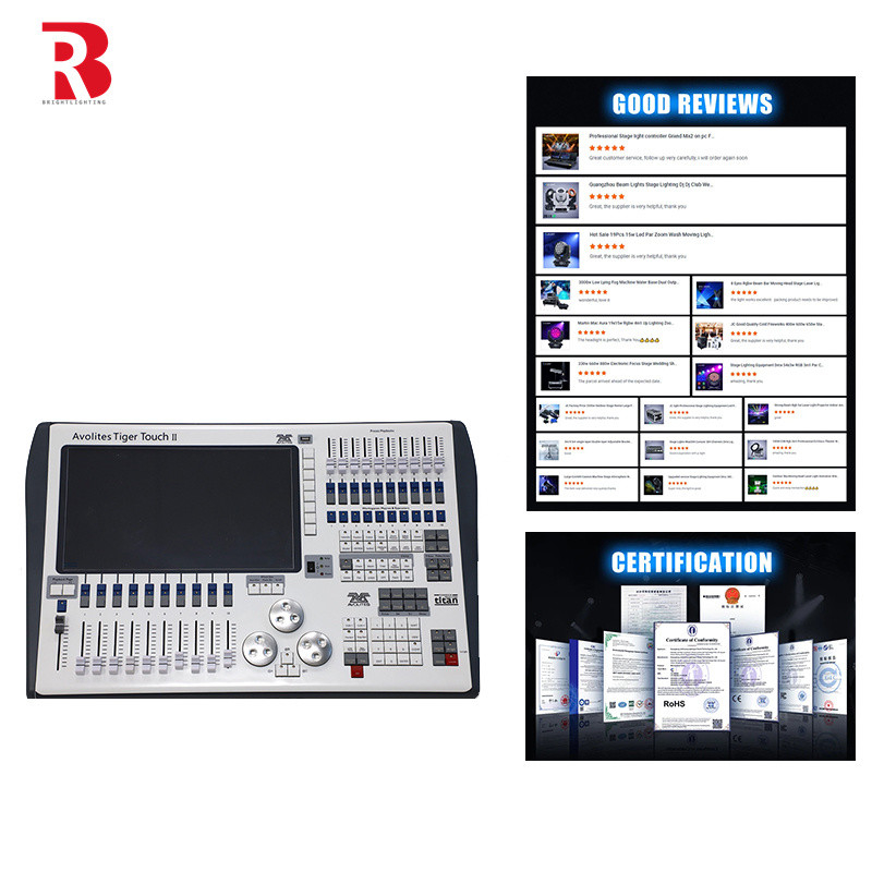 Sistema de controlo de iluminação de alto desempenho DMX512 TIGER TOUCH II