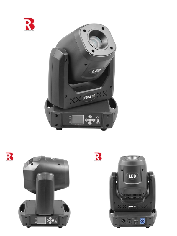 8000K DMX512 Moving Head 100W LED Spot Beam Light para teatro e estúdio