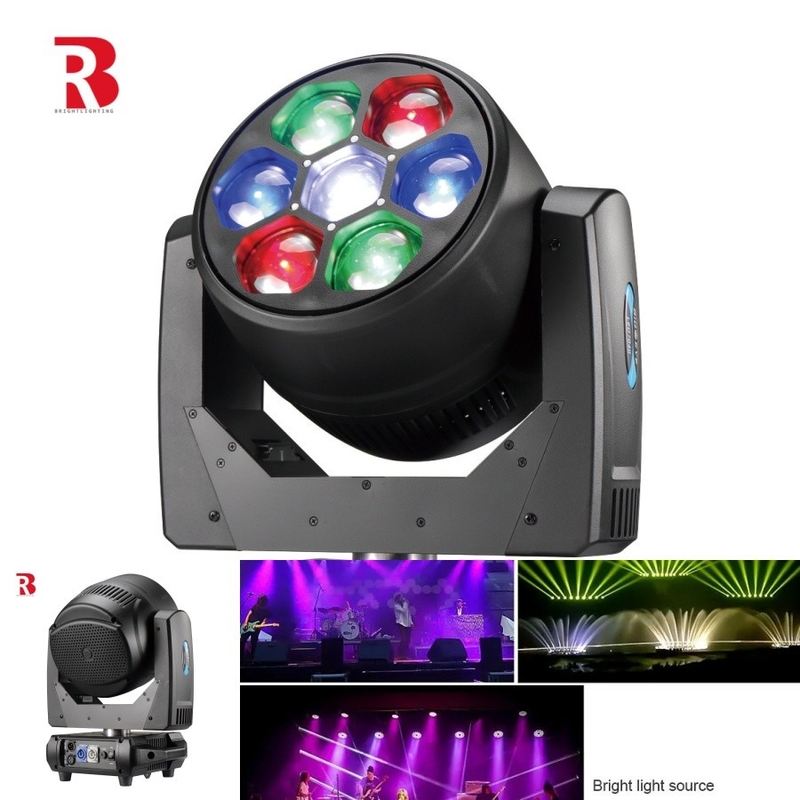 RGBW 4in1 LED dinâmico 7x40W Moving Head Light para ambientes de estúdio e conjuntos de filmes