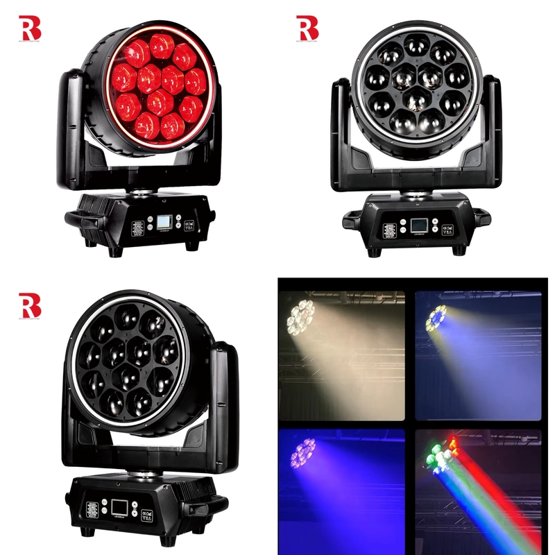 12*40W DMX RGBW Indoor LED Beeye Moving Head Wash Zoom Light para evento de casamento