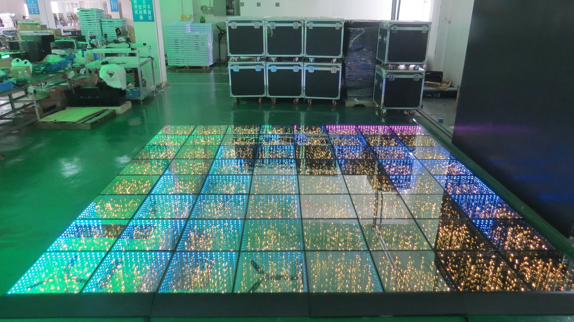 LED sem fio 60 * 60cm Pavimento de dança colorido DMX fácil de instalar para igreja interior