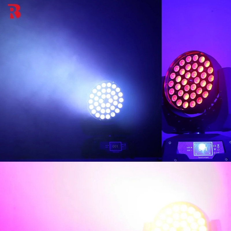 Crie atmosferas dramáticas com 36pcs X 10W RGBW 4-In-1 Zoom LED Moving Head Wash Light