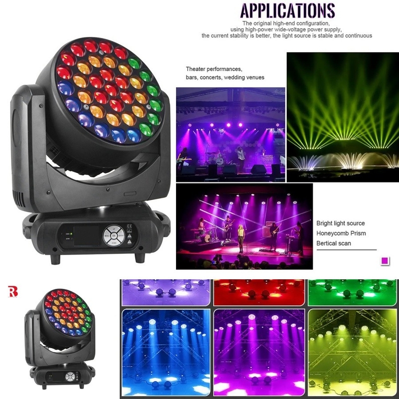 RGBW 4in1 37*15W DMX Zoom Strobe LED Lava cabeça móvel Luz Para Dj Bar Disco Stage Club