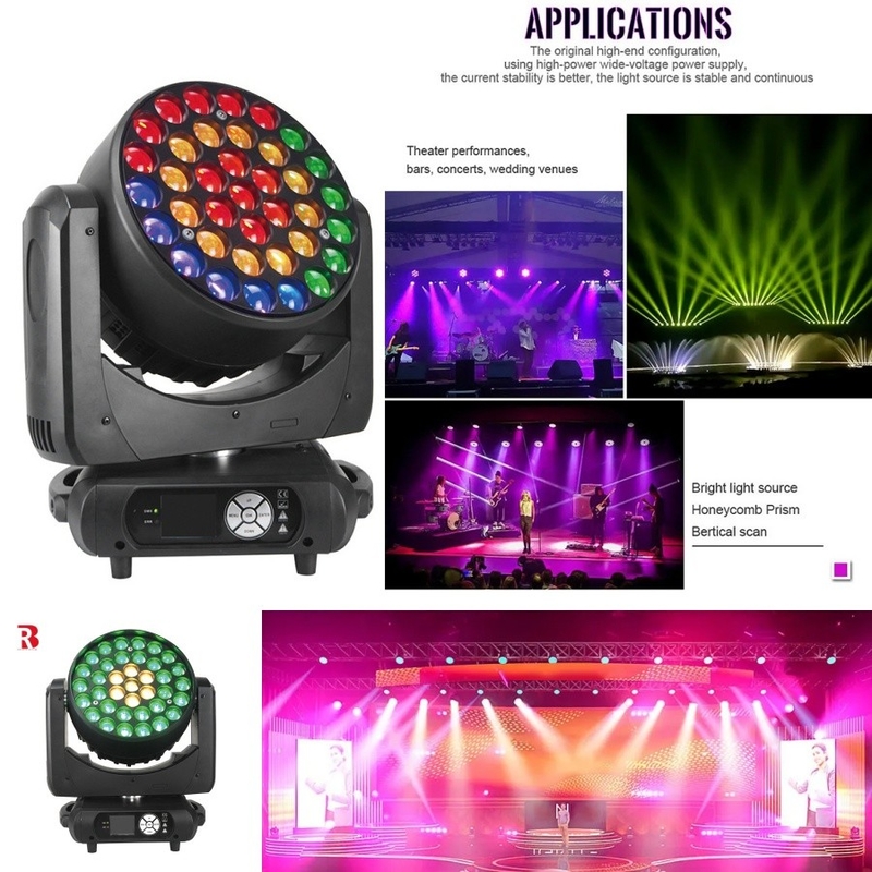Luz principal movente da fase da lavagem do disco DMX do zumbido do feixe 37*15w da luz RGBW do olho da abelha