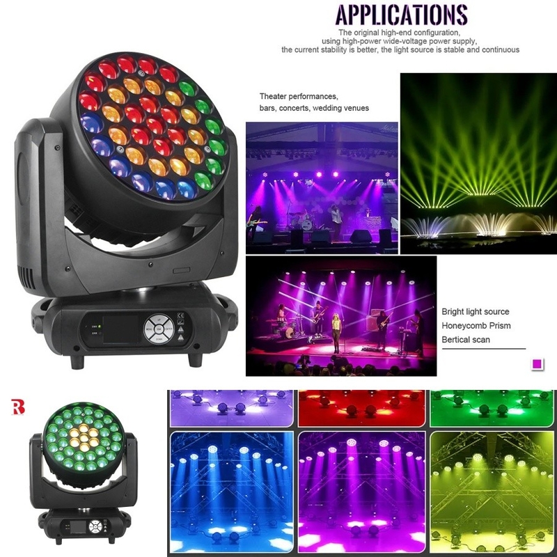 Luz principal movente da fase da lavagem do disco DMX do zumbido do feixe 37*15w da luz RGBW do olho da abelha