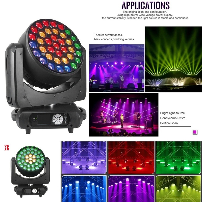 Luz principal movente da fase da lavagem do disco DMX do zumbido do feixe 37*15w da luz RGBW do olho da abelha