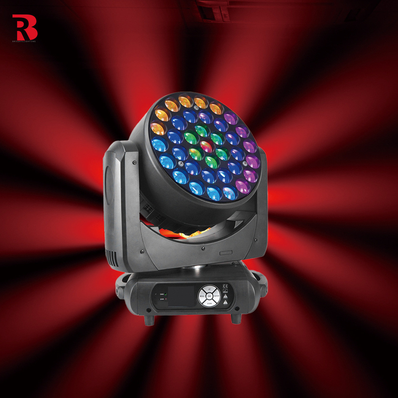 37*15W LED RGBW Infinite Mixture LCD LED Moving Head Light Para Igreja Disco