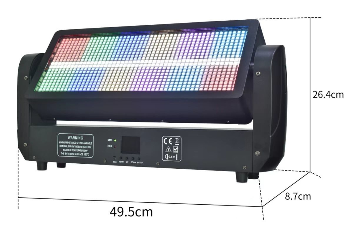 RGB 8+8 RGB Moving Head Led Strobe Light China Factory para Iluminação Dinâmica