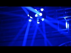 Luz de cabeça móvel de feixe rotativo com laser vermelho + verde DMX 512 Disco