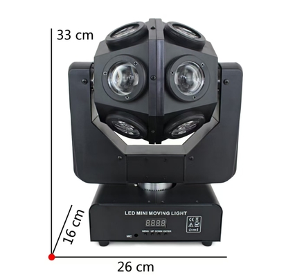DMX512 RGBW 4in1 12*10W Luz de cabeça móvel AC110-220V 50/60Hz